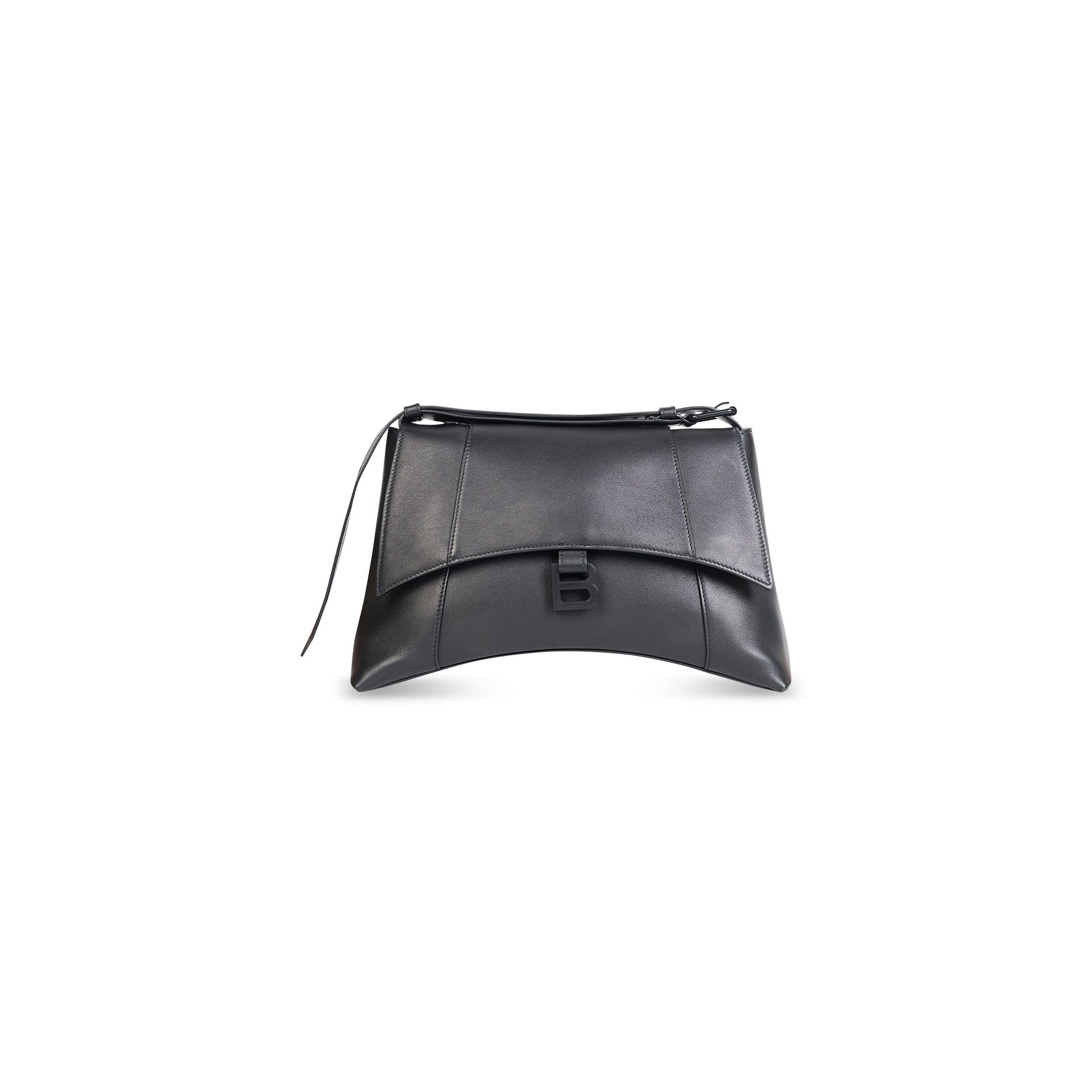 Túi Balenciaga Downtown Medium Shoulder Bag Matte Hardware Nữ Đen