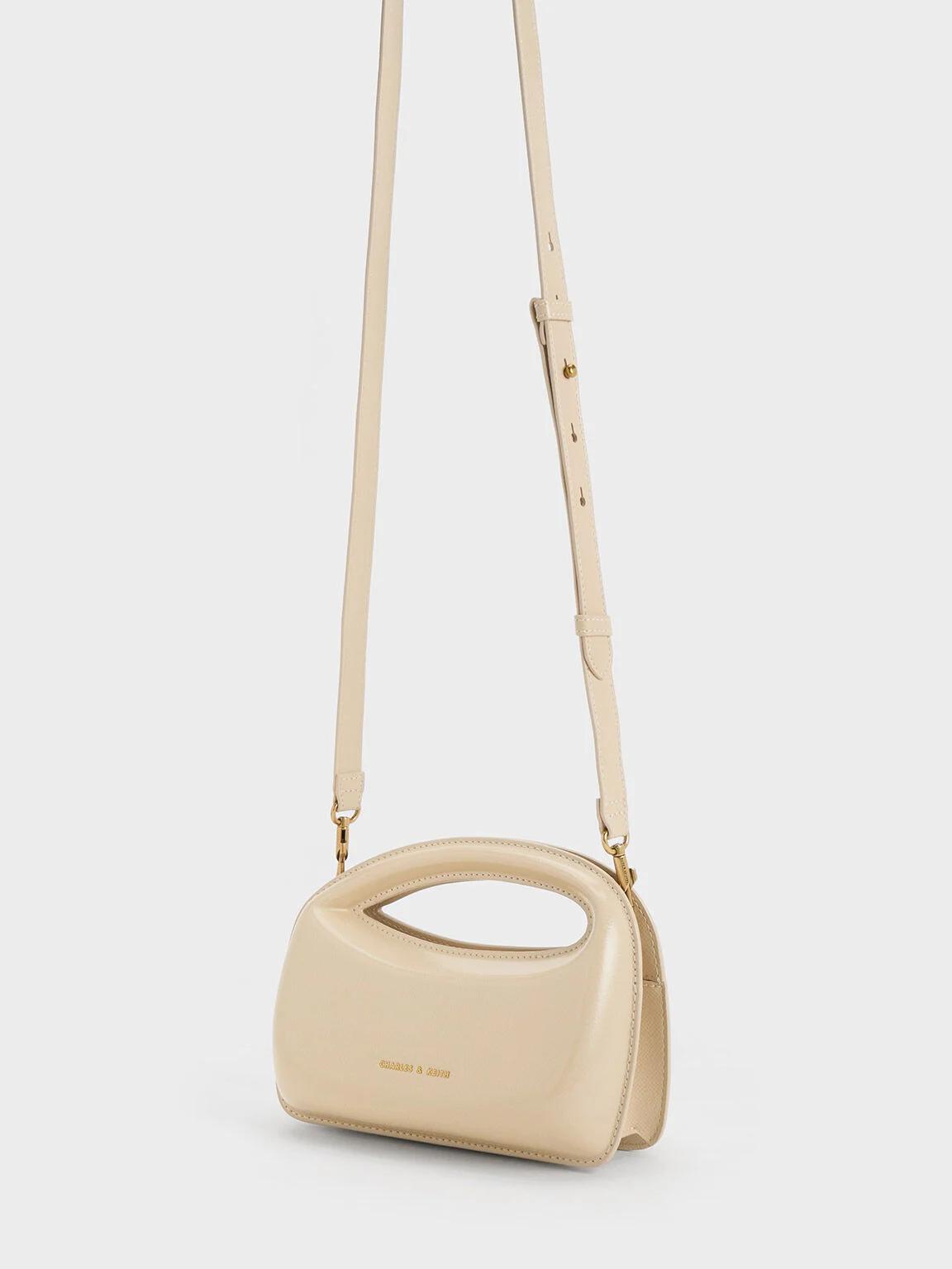 Túi Charles & Keith Mini Cocoon Top Handle Bag Nữ Be