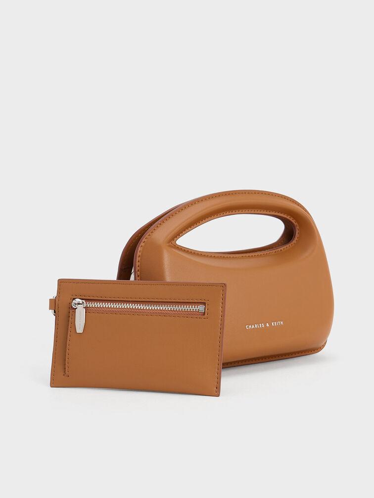 Túi Charles & Keith Mini Cocoon Top Handle Bag Nữ Nâu