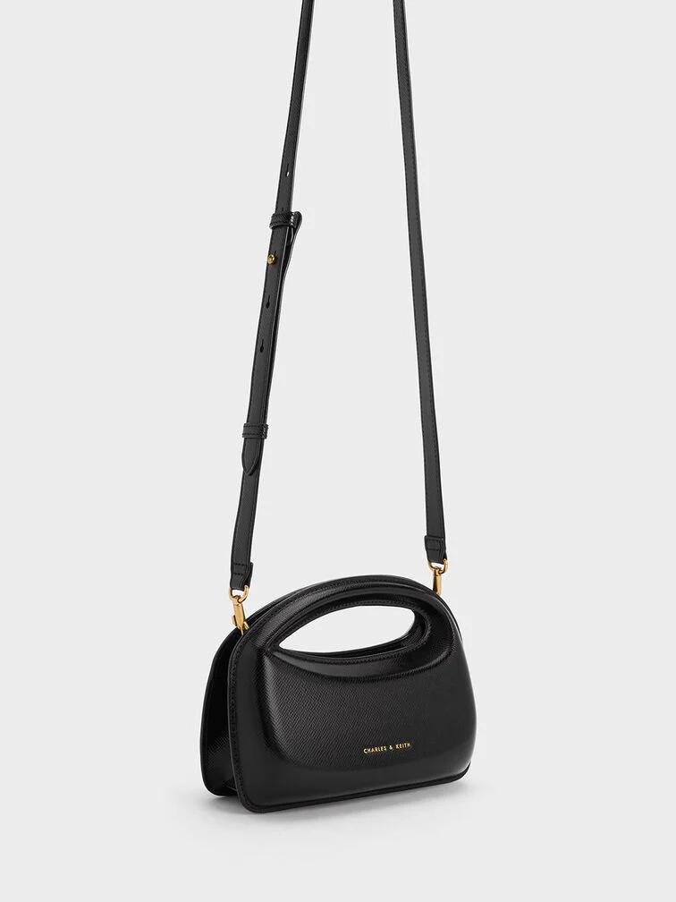 Túi Charles & Keith Mini Cocoon Top Handle Bag Nữ Đen