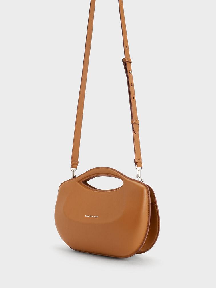 Túi Charles & Keith Cocoon Curved Handle Bag Nữ Nâu