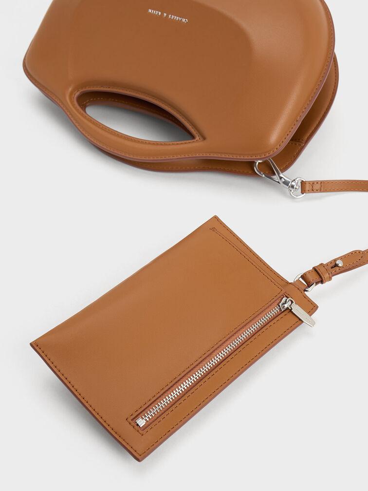 Túi Charles & Keith Cocoon Curved Handle Bag Nữ Nâu