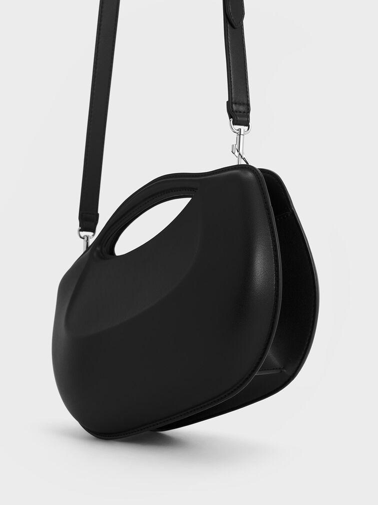 Túi Charles & Keith Cocoon Curved Handle Bag Nữ Đen