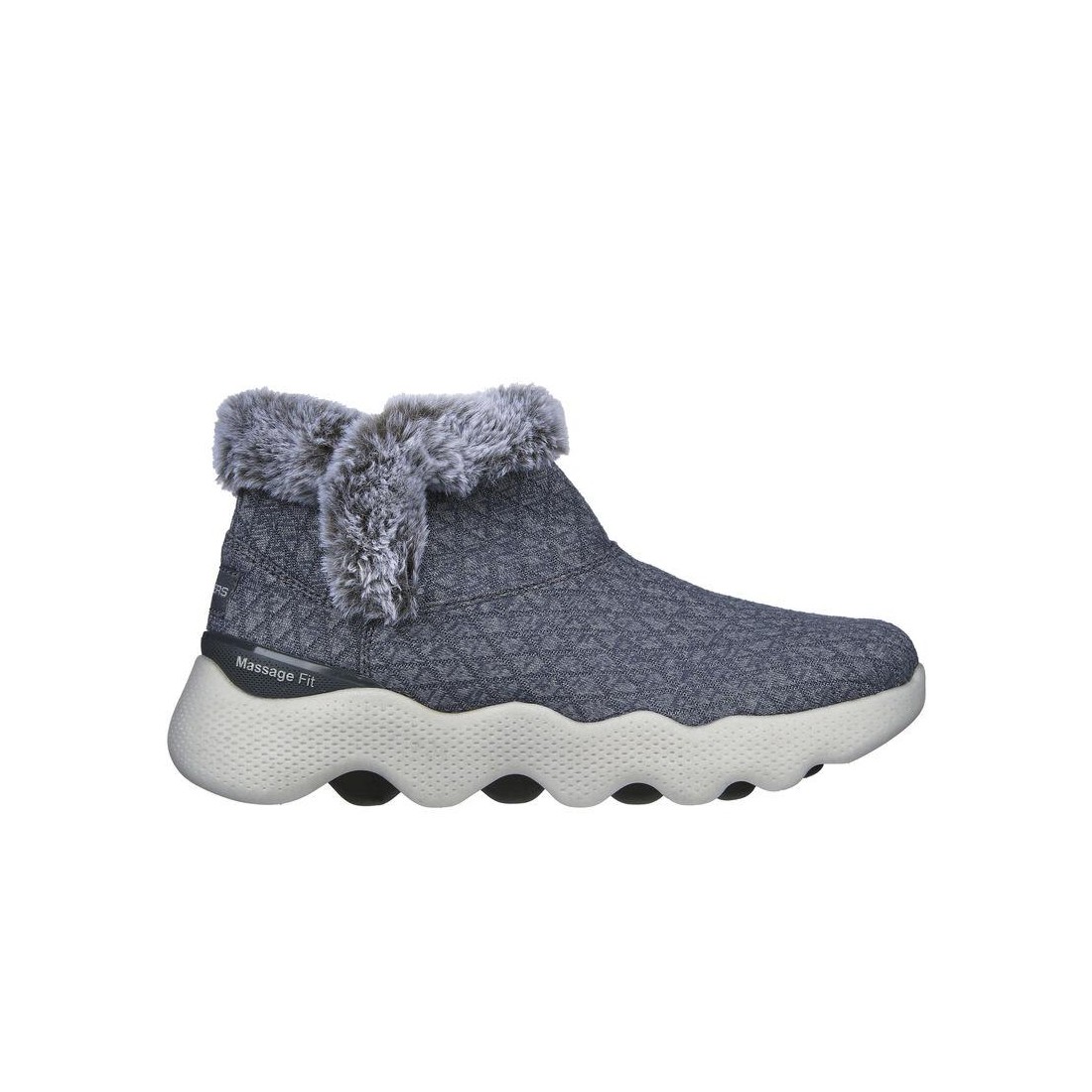 Giày Skechers Go Walk Massage Fit Boot - Sweet Winter Nữ Xám