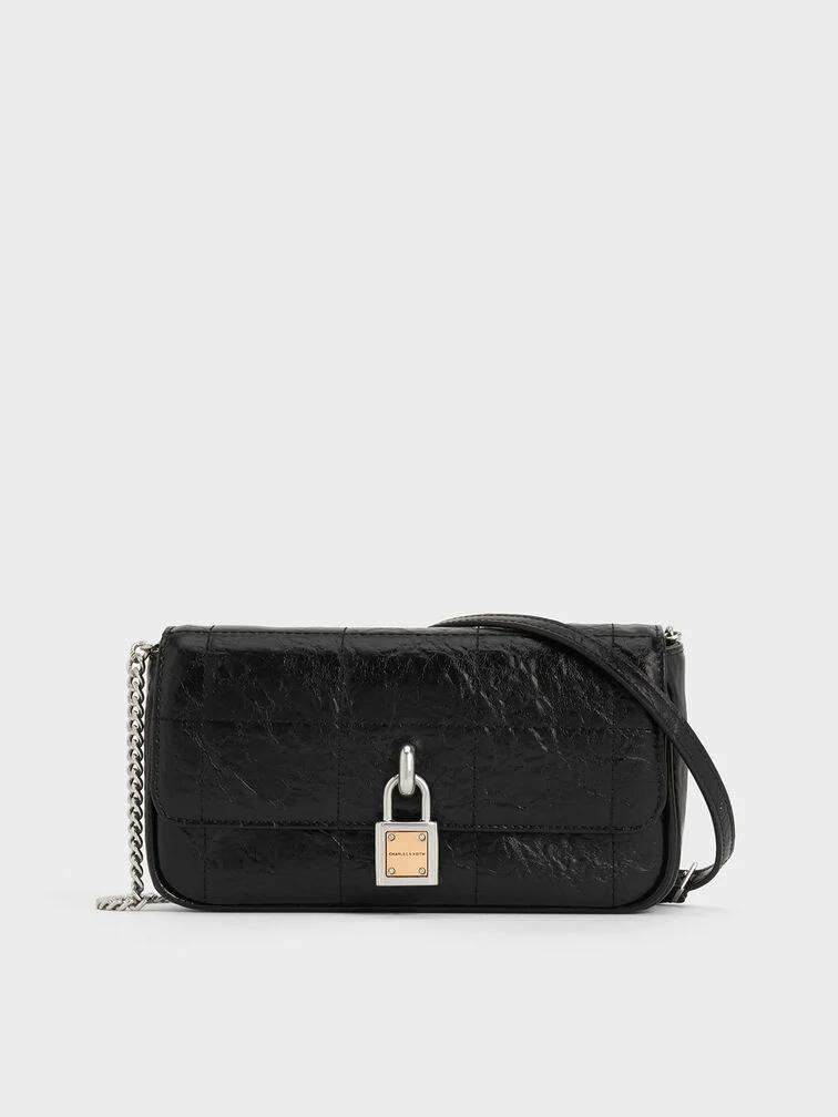 Túi Charles & Keith Suki Padlock Nữ Đen