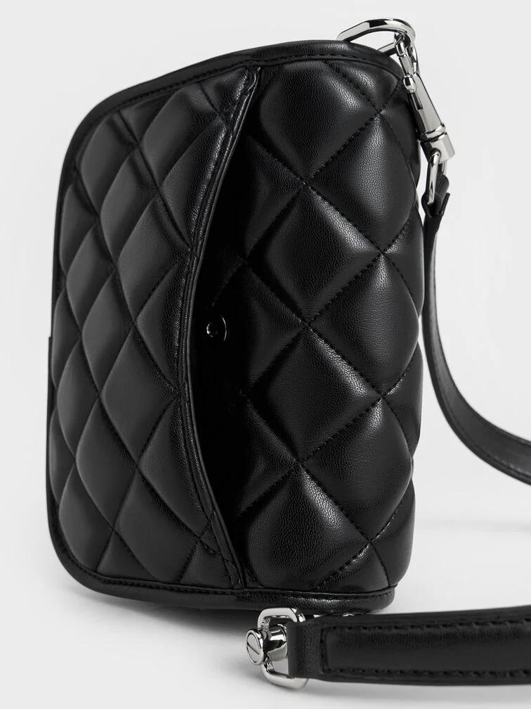 Túi Charles & Keith Cressida Quilted Nữ Đen