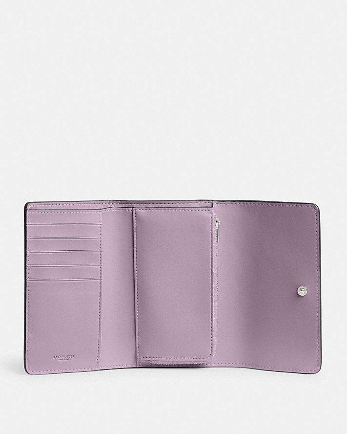 Túi Coach Essential Medium Flap Wallet In Colorblock Nữ Tím