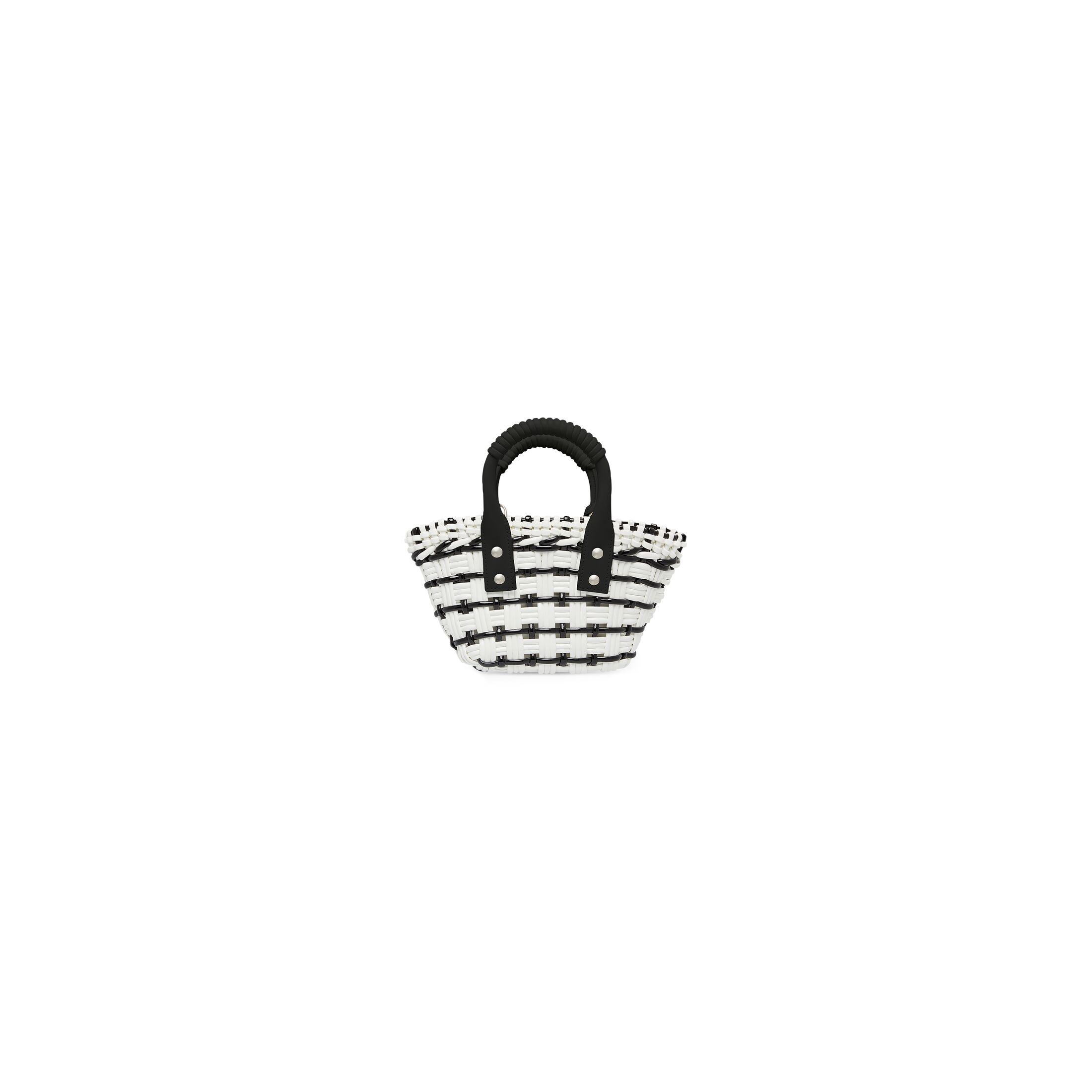 Túi Balenciaga Bistro Xxs Basket With Strap Nữ Trắng Đen