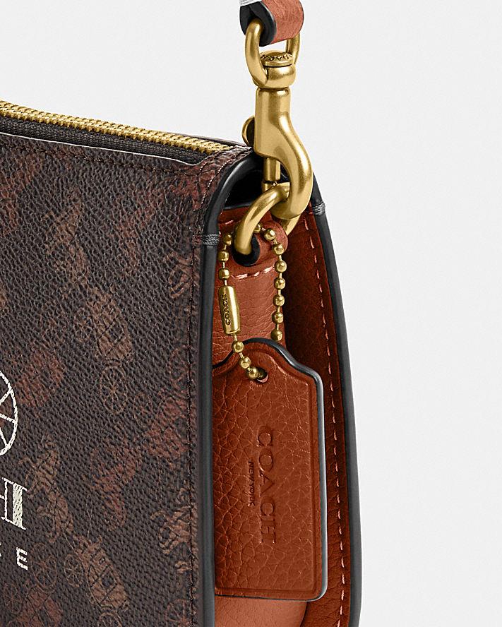 Túi Coach Penn Shoulder Bag With Horse And Carriage Print Nữ Nâu