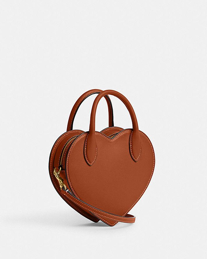 Túi Coach Heart Bag In Regenerative Leather Nữ Nâu