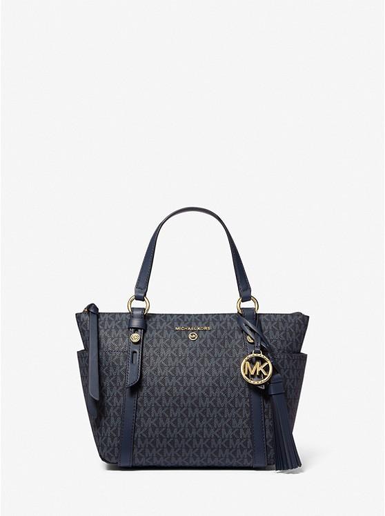 Túi Michael Kors Sullivan Small Logo Top-Zip Tote Bag Nữ Xanh Navy