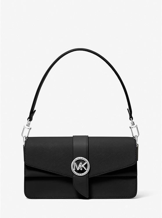 Túi Michael Kors Greenwich Medium Saffiano Leather Shoulder Bag Nữ Đen