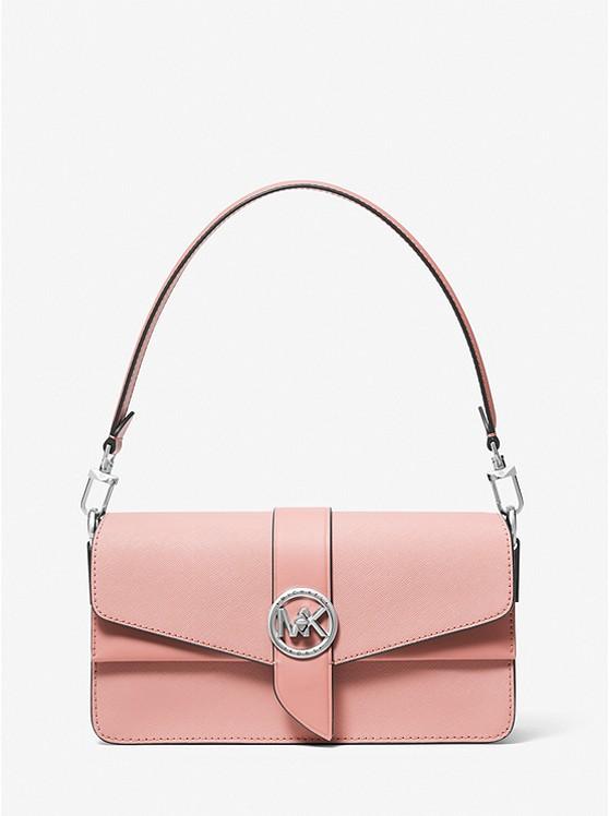 Túi Michael Kors Greenwich Medium Saffiano Leather Shoulder Bag Nữ Hồng