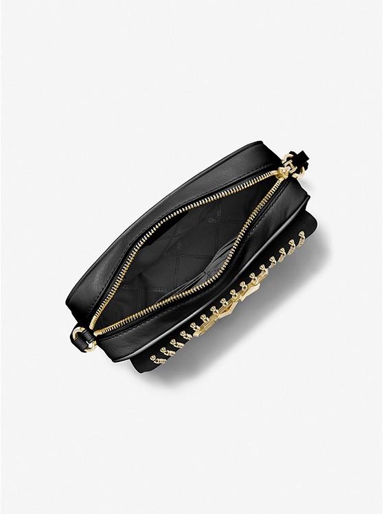 Túi Michael Kors Parker Medium Studded Leather Crossbody Bag Nữ Đen