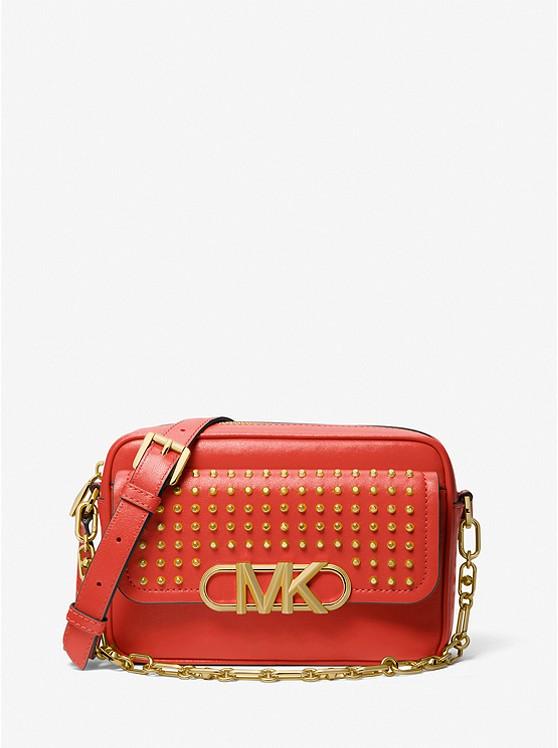 Túi Michael Kors Parker Medium Studded Leather Crossbody Bag Nữ Cam