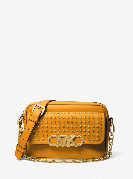 Túi Michael Kors Parker Medium Studded Leather Crossbody Bag Nữ Vàng