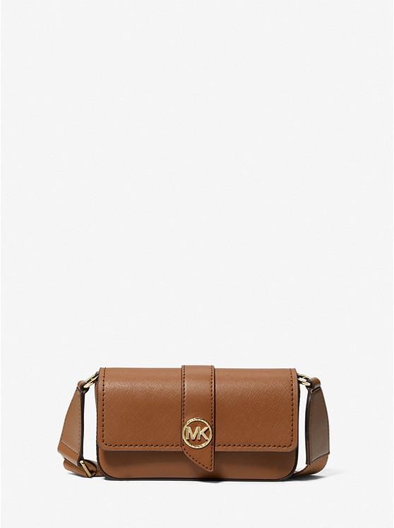 Túi Michael Kors Greenwich Extra-Small Saffiano Leather Sling Crossbody Bag Nữ Nâu