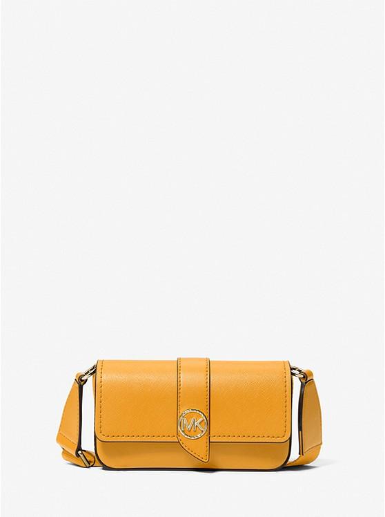 Túi Michael Kors Greenwich Extra-Small Saffiano Leather Sling Crossbody Bag Nữ Vàng