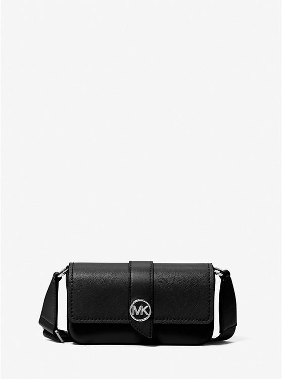 Túi Michael Kors Greenwich Extra-Small Saffiano Leather Sling Crossbody Bag Nữ Đen