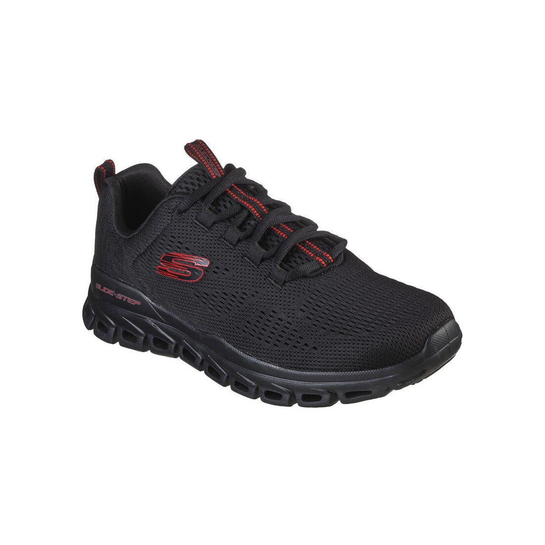 Giày Skechers Glide-Step - Fasten Up Nam Đen