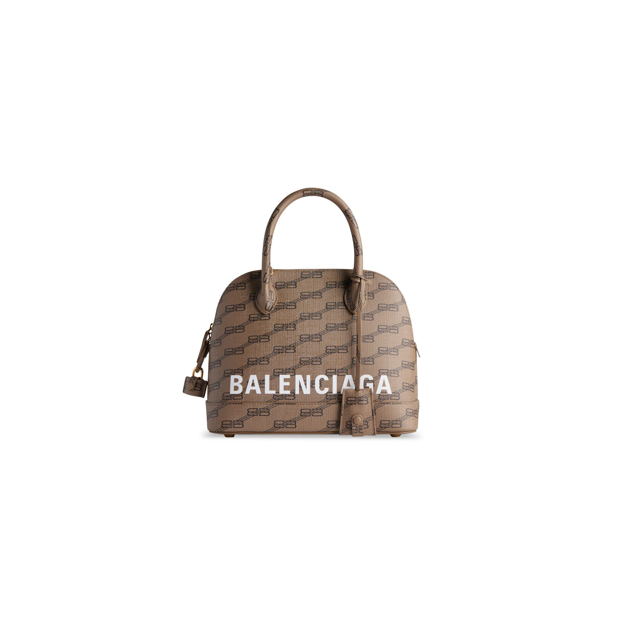 Túi Balenciaga Ville Small Handbag Bb Monogram Coated Canvas Nữ Be