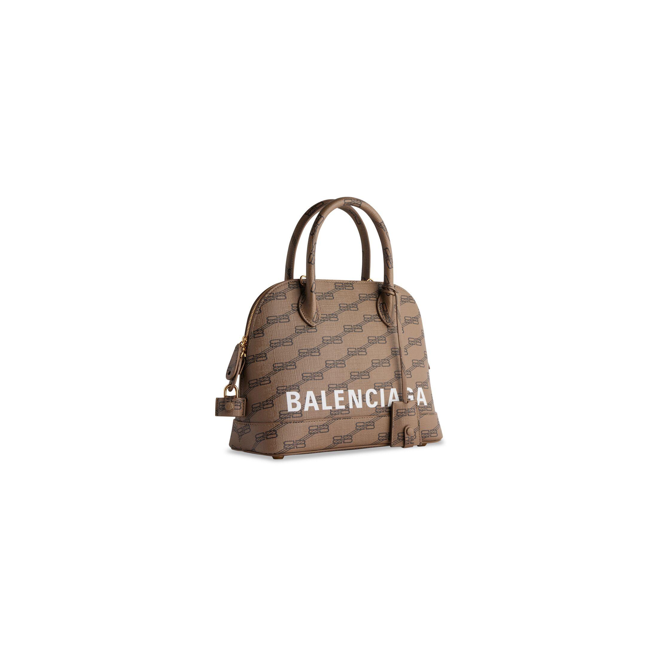 Túi Balenciaga Ville Small Handbag Bb Monogram Coated Canvas Nữ Be