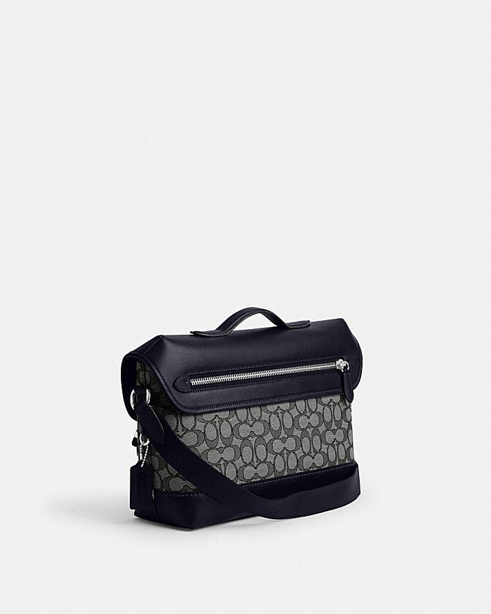 Túi Coach League Bike Bag In Signature Jacquard Nam Đen