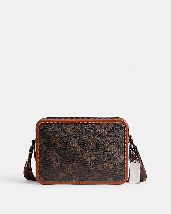 Túi Coach Charter Crossbody 24 With Large Horse And Carriage Print Nam Nâu