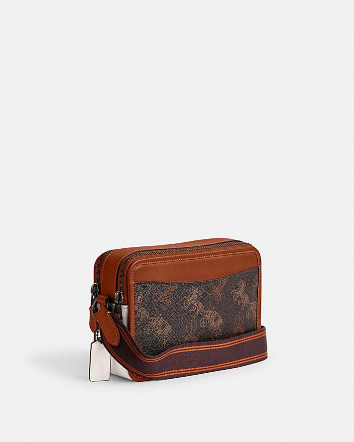 Túi Coach Charter Crossbody 24 With Large Horse And Carriage Print Nam Nâu