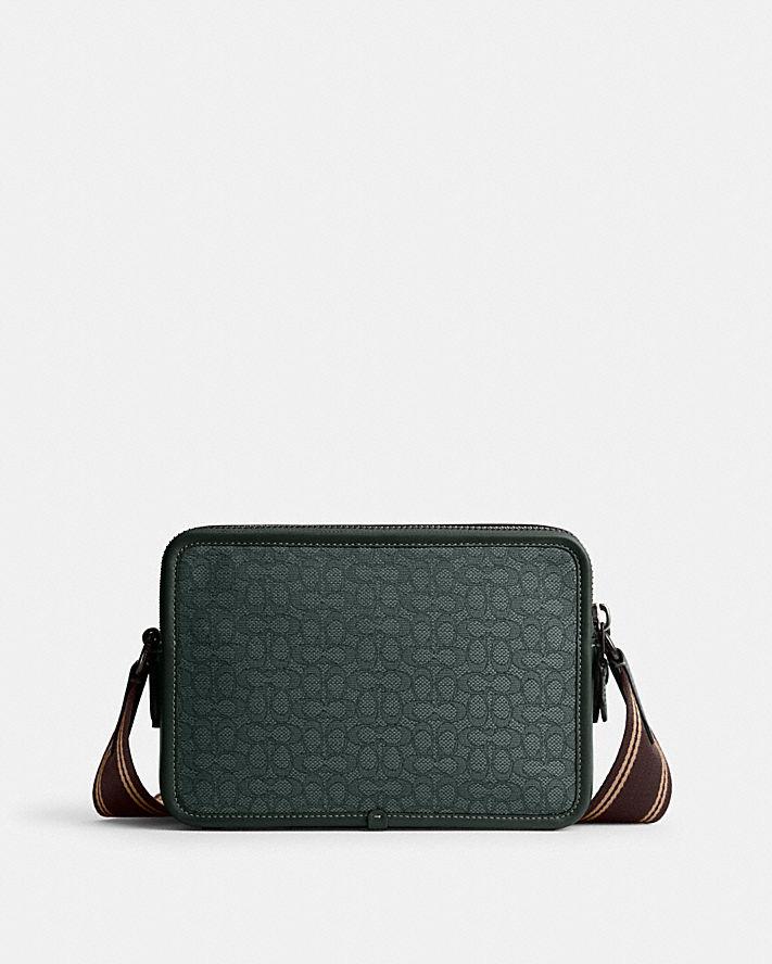 Túi Coach Charter Crossbody 24 In Micro Signature Jacquard Nam Xanh Lá