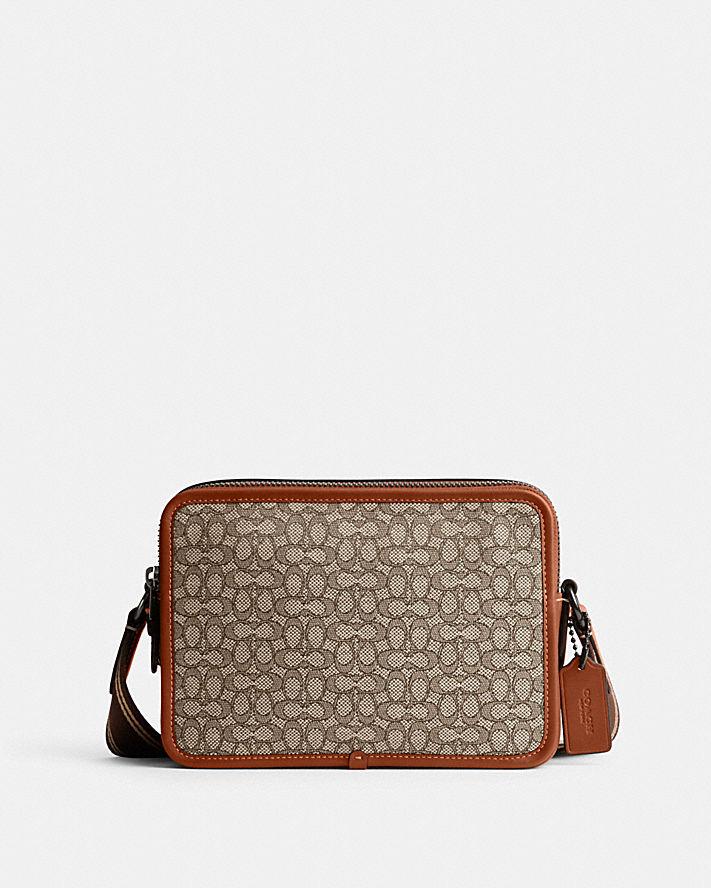 Túi Coach Charter Crossbody 24 In Micro Signature Jacquard Nam Nâu