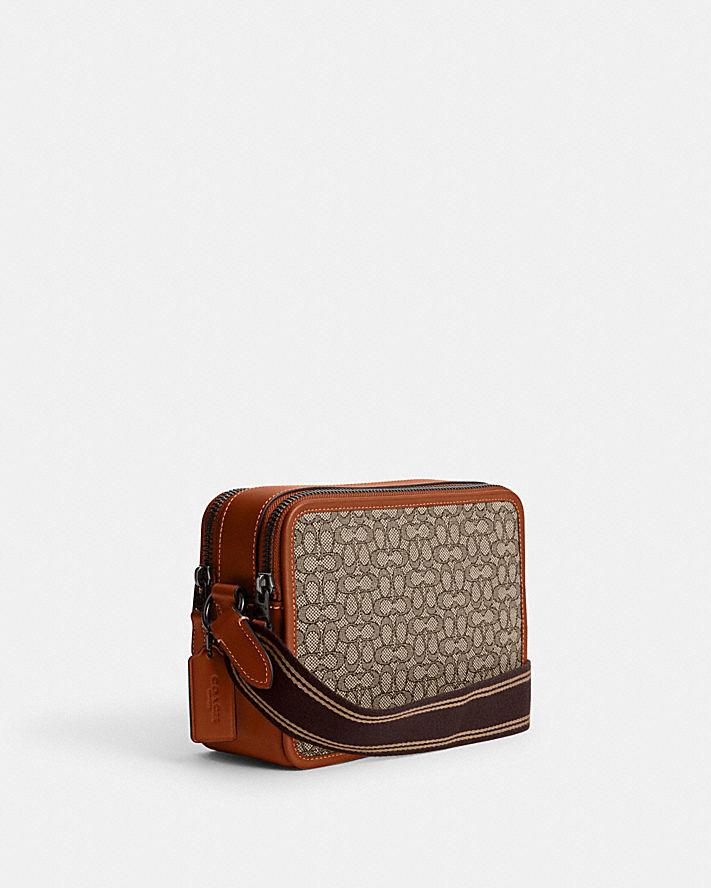 Túi Coach Charter Crossbody 24 In Micro Signature Jacquard Nam Nâu