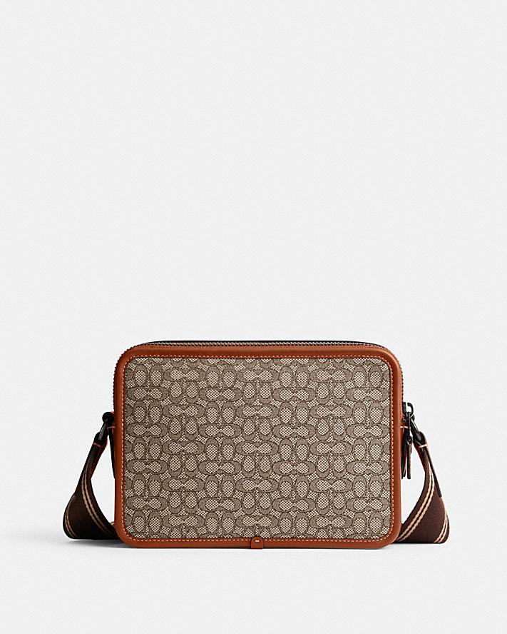 Túi Coach Charter Crossbody 24 In Micro Signature Jacquard Nam Nâu