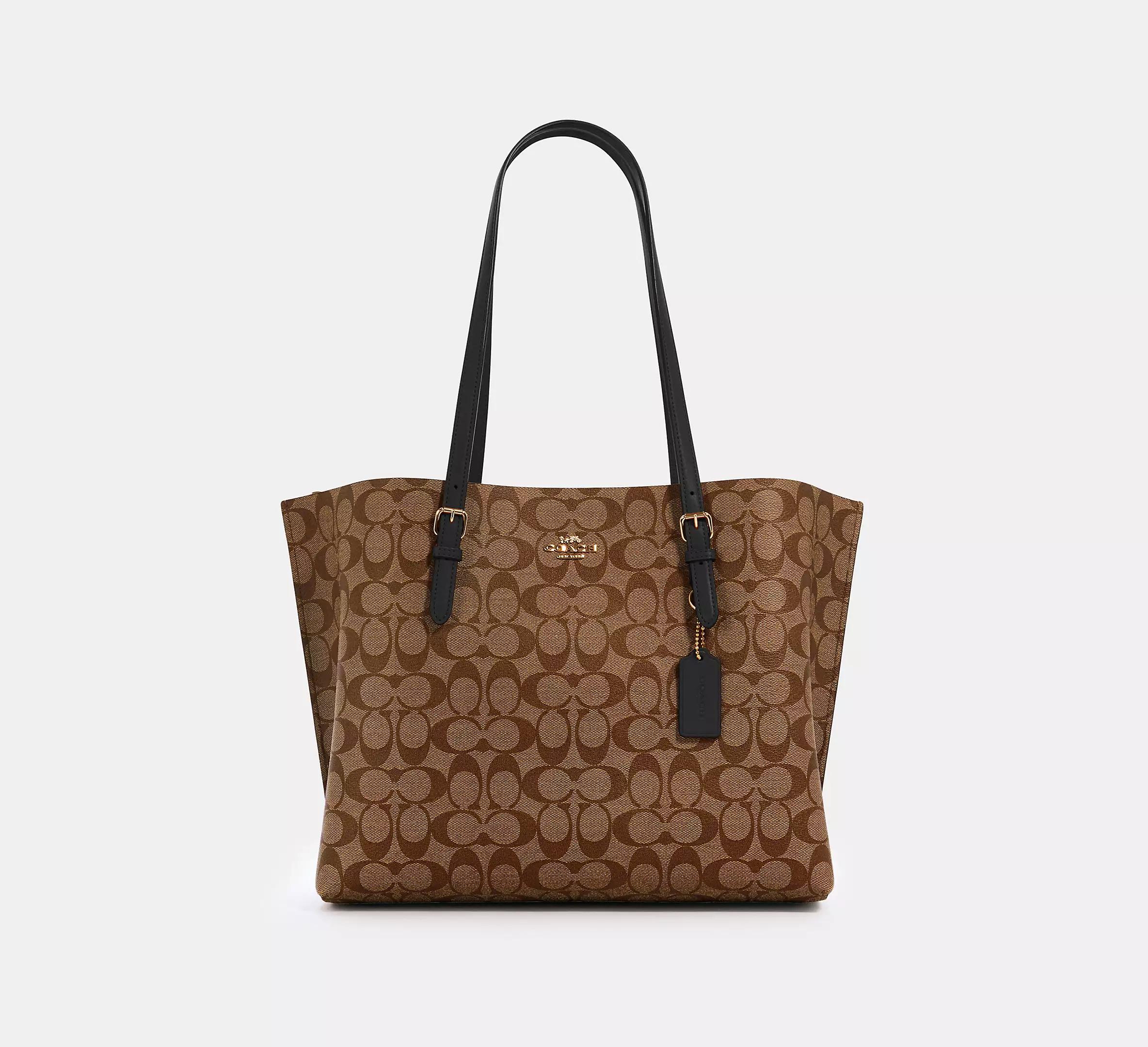 Túi Coach Mollie Tote In Signature Canvas Nữ Nâu