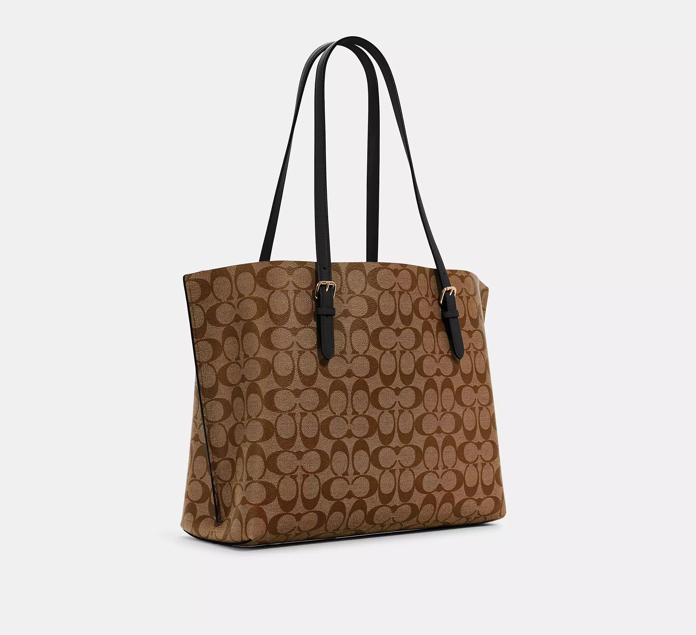 Túi Coach Mollie Tote In Signature Canvas Nữ Nâu