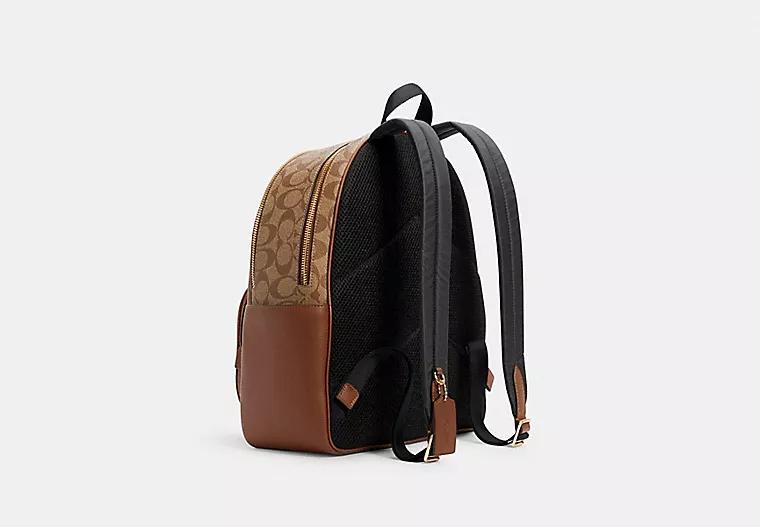 Túi Coach Court Backpack In Signature Canvas Nữ Nâu