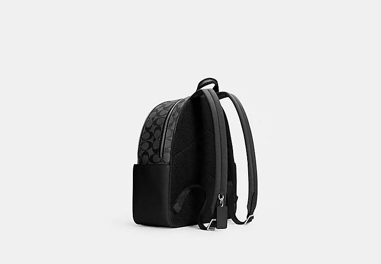 Túi Coach Court Backpack In Signature Canvas Nữ Đen