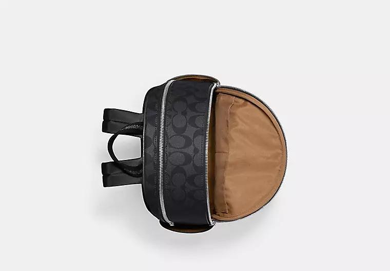 Túi Coach Court Backpack In Signature Canvas Nữ Đen