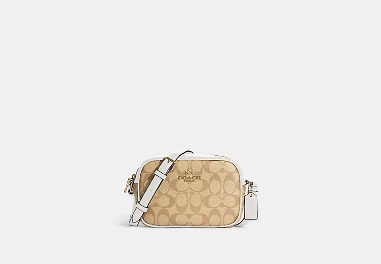 Túi Coach Mini Jamie Camera Bag In Signature Canvas Nữ Trắng