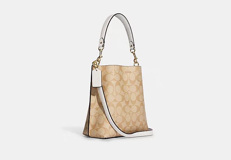 Túi Coach Mollie Bucket Bag 22 In Signature Canvas Nữ Be Trắng