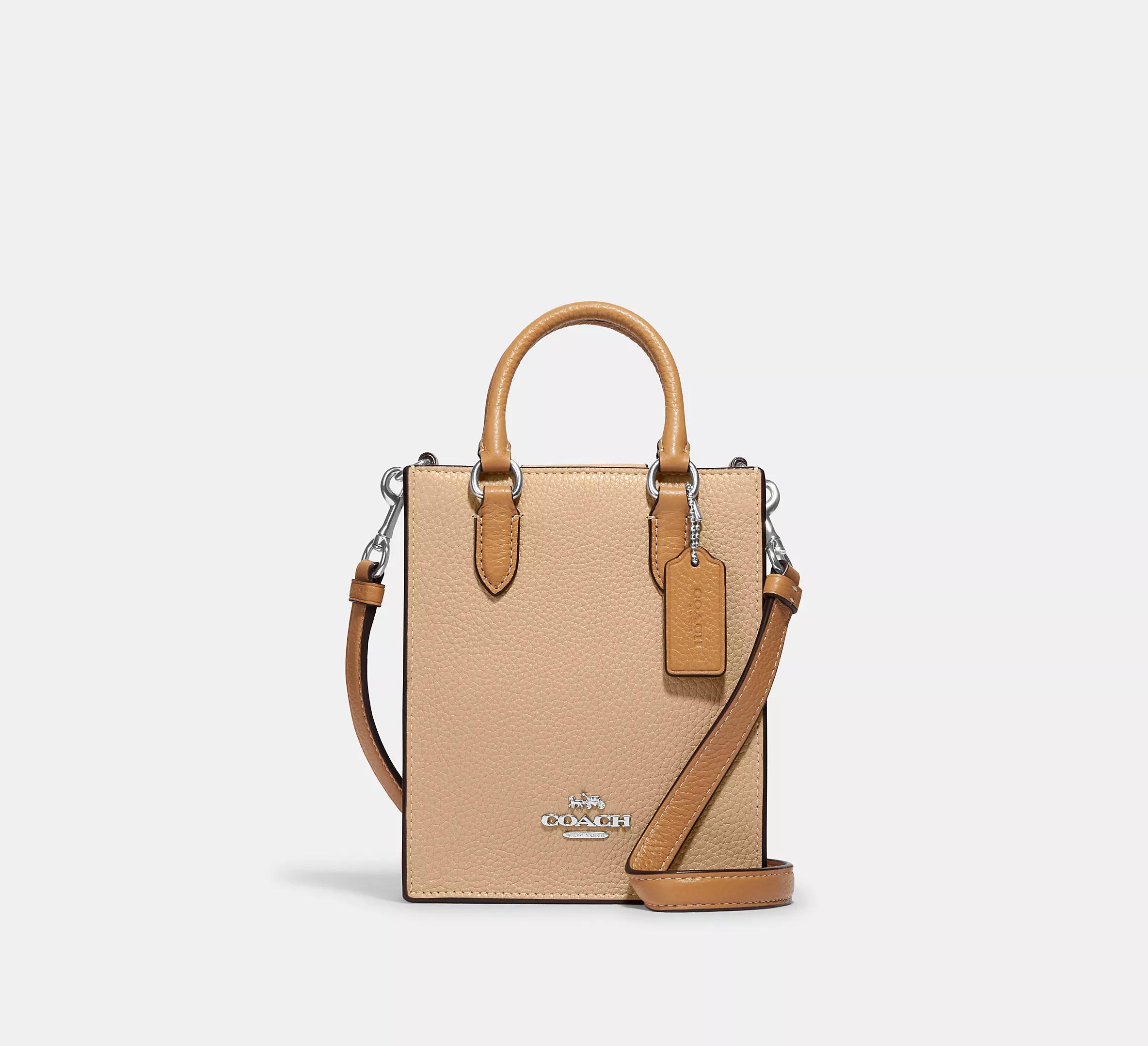 Túi Coach North South Mini Tote In Colorblock Nữ Be