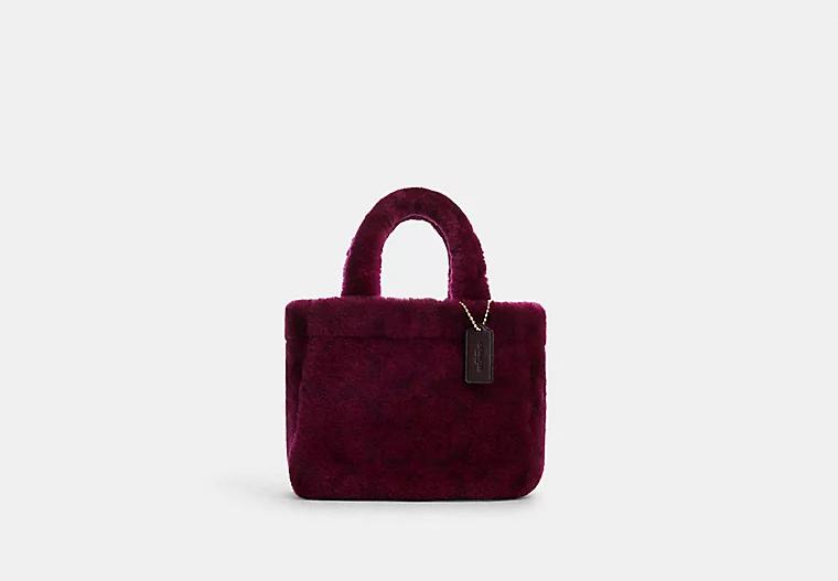 Túi Coach Small Tote In Shearling Nữ Đỏ