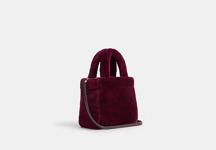 Túi Coach Small Tote In Shearling Nữ Đỏ