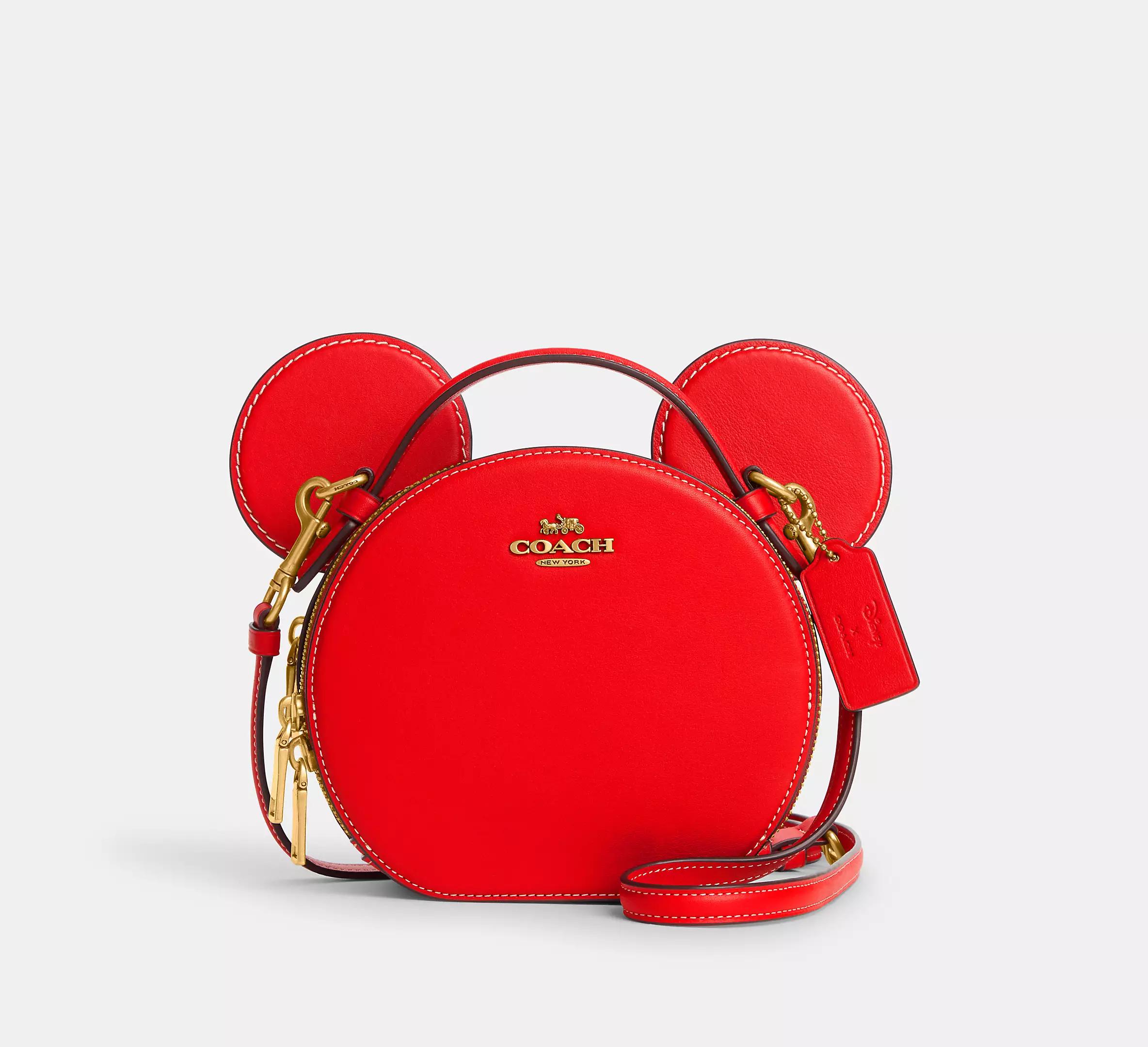 Túi Coach Disney X Coach Mickey Mouse Ear Bag Nữ Đỏ