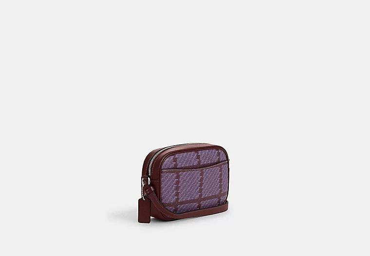 Túi Coach Mini Jamie Camera Bag With Plaid Print Nữ Tím