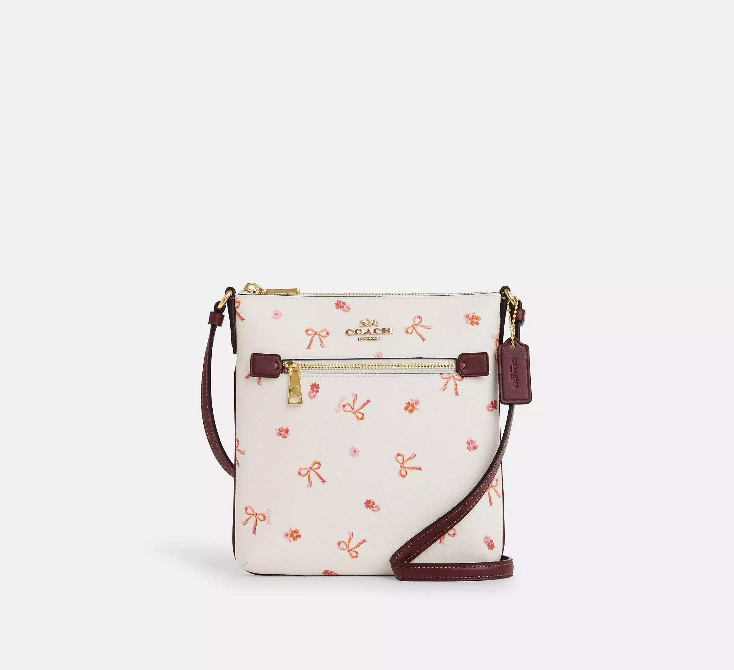 Túi Coach Mini Rowan File Bag With Bow Print Nữ Trắng