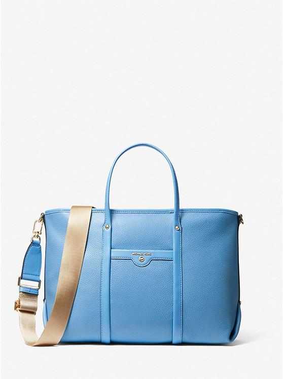 Túi Michael Kors Beck Medium Pebbled Leather Tote Bag Nữ Xanh Dương