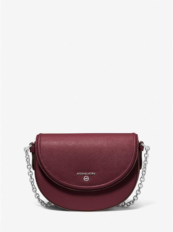 Túi Michael Kors Jet Set Charm Saffiano Leather Crossbody Bag Nữ Đỏ Rượu