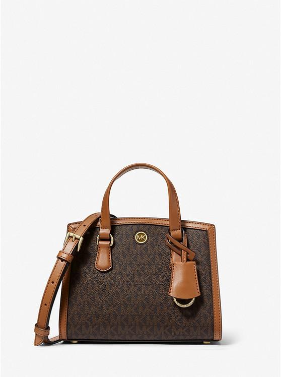 Túi Michael Kors Chantal Extra-Small Logo Messenger Bag Nữ Nâu