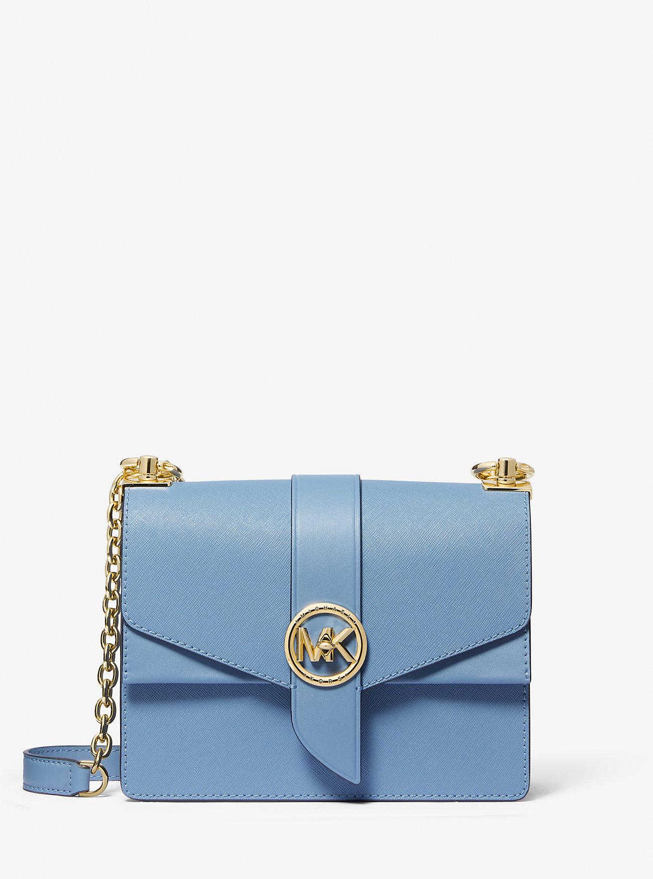 Túi Michael Kors Greenwich Small Saffiano Leather Crossbody Bag Nữ Xanh Dương